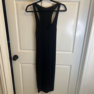 Women's ATM Black Midi Tank Dress Size M